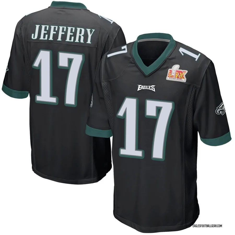 Alshon Jeffery Philadelphia Eagles Youth Game Alternate Super Bowl LIX Nike Jersey - Black