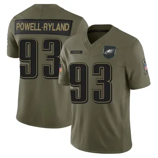 Antwaun Powell-Ryland Philadelphia Eagles Youth Limited 2025 Salute to Service Nike Jersey - Olive
