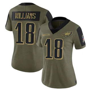 Avery Williams Philadelphia Eagles Women's Limited 2021 Salute To Service Nike Jersey - Olive