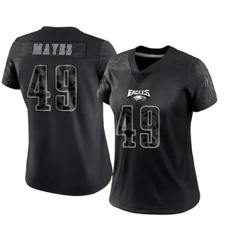 BJ Mayes Philadelphia Eagles Women's Limited Reflective Nike Jersey - Black