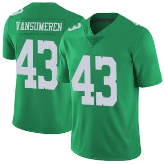 Ben VanSumeren Philadelphia Eagles Men's Limited Vapor Untouchable Nike Jersey - Green
