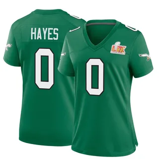 Brandon Hayes Philadelphia Eagles Women's Game Kelly Alternate Super Bowl LIX Nike Jersey - Green