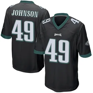 Brandon Johnson Philadelphia Eagles Men's Game Alternate Nike Jersey - Black