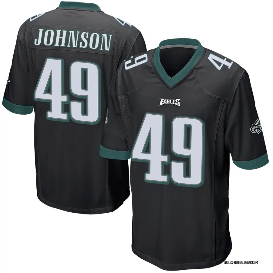 Brandon Johnson Philadelphia Eagles Men's Game Alternate Nike Jersey - Black