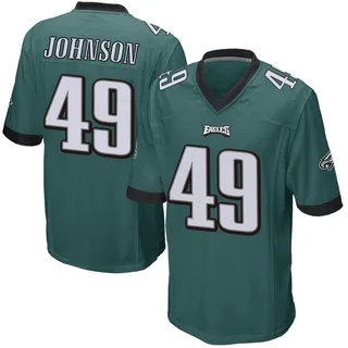 Brandon Johnson Philadelphia Eagles Men's Game Team Color Nike Jersey - Green