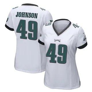 Brandon Johnson Philadelphia Eagles Women's Game Nike Jersey - White
