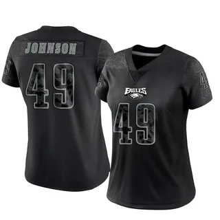 Brandon Johnson Philadelphia Eagles Women's Limited Reflective Nike Jersey - Black