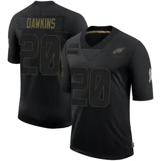 Brian Dawkins Philadelphia Eagles Men's Limited 2020 Salute To Service Nike Jersey - Black