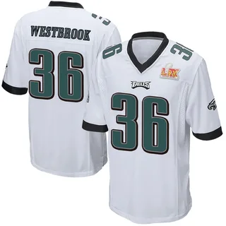 Brian Westbrook Philadelphia Eagles Men's Game Super Bowl LIX Nike Jersey - White