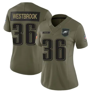 Brian Westbrook Philadelphia Eagles Women's Limited 2025 Salute to Service Nike Jersey - Olive