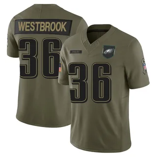 Brian Westbrook Philadelphia Eagles Youth Limited 2025 Salute to Service Nike Jersey - Olive