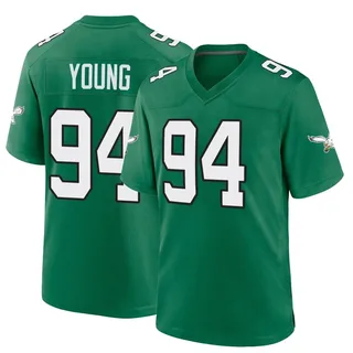 Byron Young Philadelphia Eagles Men's Game Kelly Alternate Nike Jersey - Green