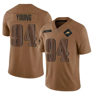 Byron Young Philadelphia Eagles Youth Limited 2023 Salute To Service Nike Jersey - Brown