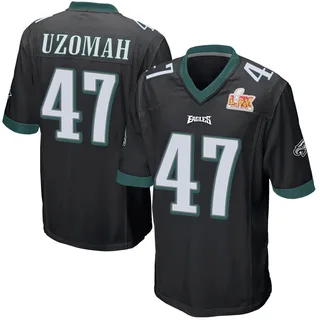 C.J. Uzomah Philadelphia Eagles Men's Game Alternate Super Bowl LIX Nike Jersey - Black