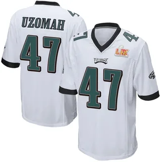 C.J. Uzomah Philadelphia Eagles Men's Game Super Bowl LIX Nike Jersey - White