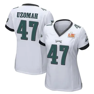 C.J. Uzomah Philadelphia Eagles Women's Game Super Bowl LIX Nike Jersey - White