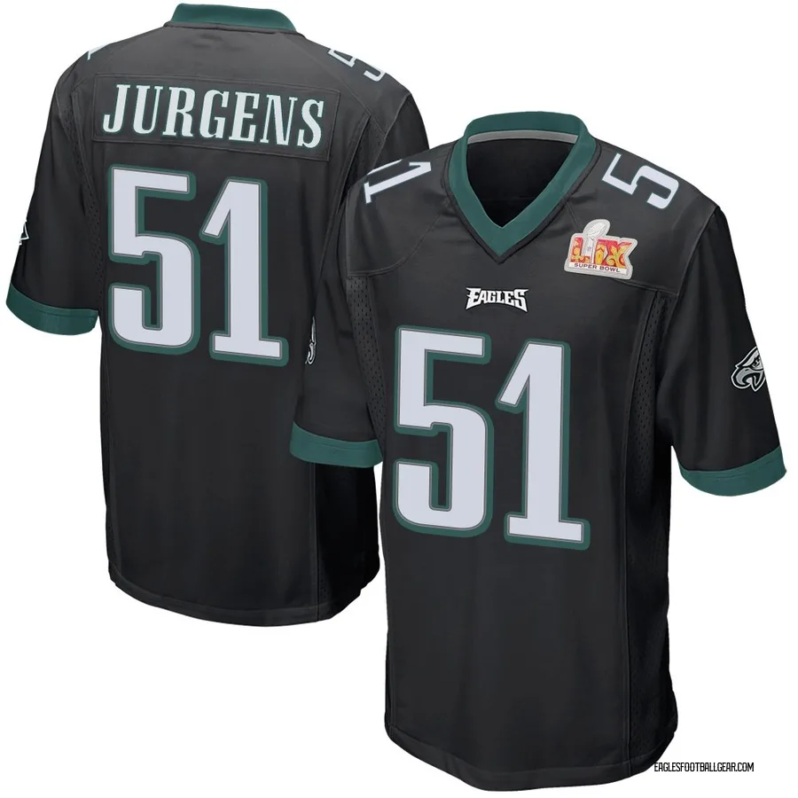 Cam Jurgens Philadelphia Eagles Men's Game Alternate Super Bowl LIX Nike Jersey - Black