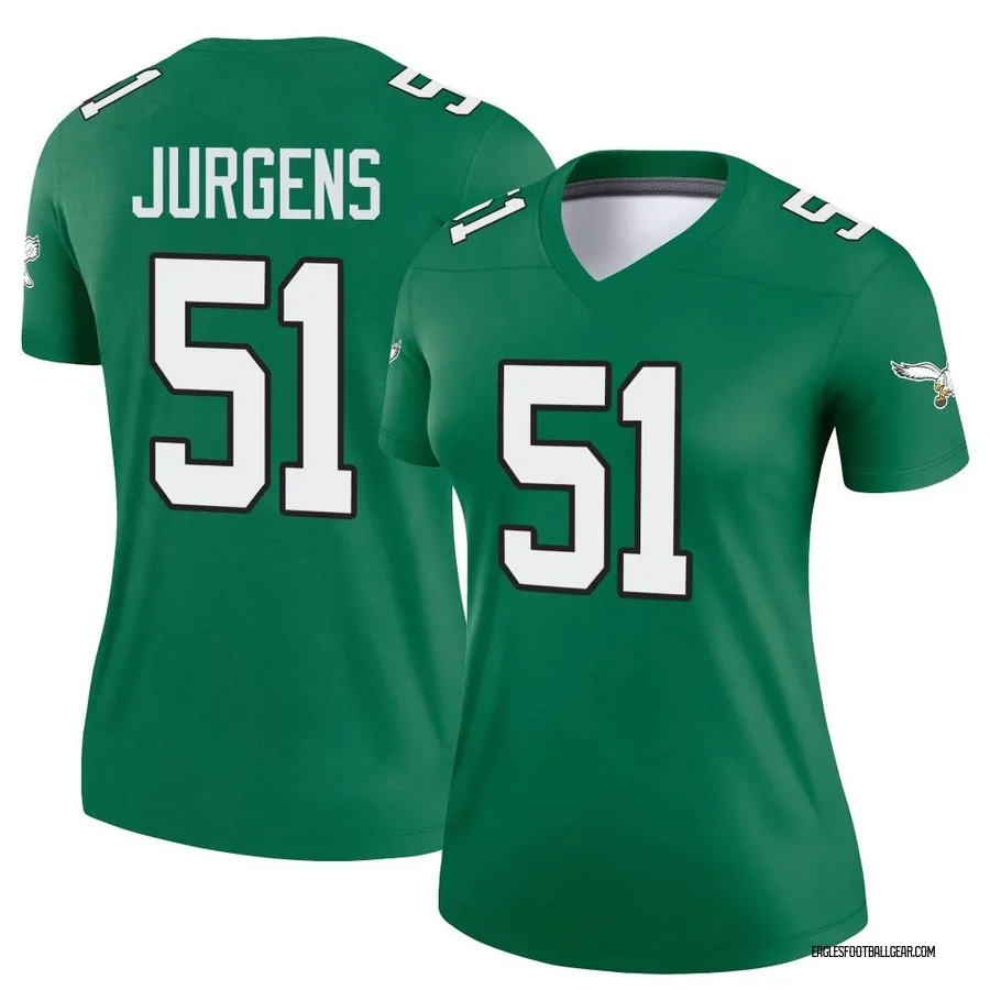 Cam Jurgens Philadelphia Eagles Women's Legend Kelly Alternate Nike Jersey - Green