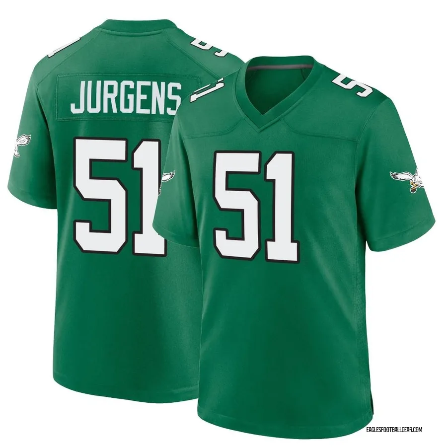 Cam Jurgens Philadelphia Eagles Youth Game Kelly Alternate Nike Jersey - Green
