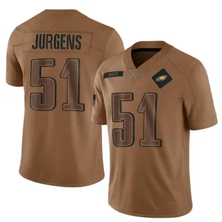 Cam Jurgens Philadelphia Eagles Youth Limited 2023 Salute To Service Nike Jersey - Brown