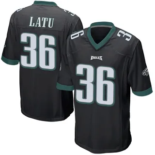 Cameron Latu Philadelphia Eagles Youth Game Alternate Nike Jersey - Black