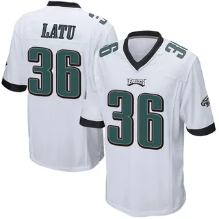 Cameron Latu Philadelphia Eagles Youth Game Nike Jersey - White