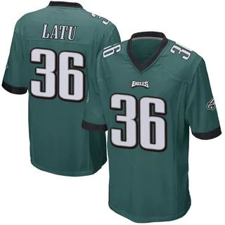 Cameron Latu Philadelphia Eagles Youth Game Team Color Nike Jersey - Green