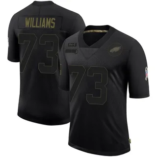 Cameron Williams Philadelphia Eagles Men's Limited 2020 Salute To Service Nike Jersey - Black
