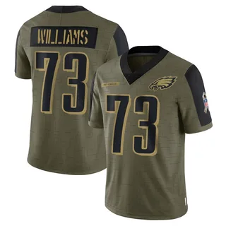 Cameron Williams Philadelphia Eagles Men's Limited 2021 Salute To Service Nike Jersey - Olive