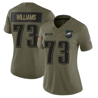 Cameron Williams Philadelphia Eagles Women's Limited 2025 Salute to Service Nike Jersey - Olive
