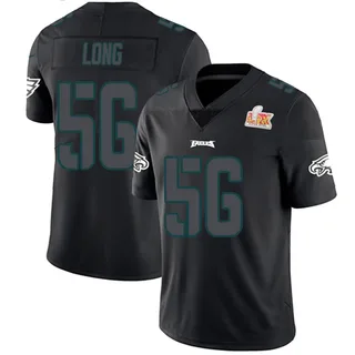 Chris Long Philadelphia Eagles Men's Limited Super Bowl LIX Nike Jersey - Black Impact