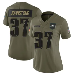 Christian Johnstone Philadelphia Eagles Women's Limited 2025 Salute to Service Nike Jersey - Olive