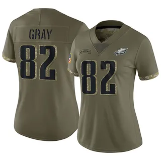 Danny Gray Philadelphia Eagles Women's Limited Olive 2022 Salute To Service Nike Jersey - Gray