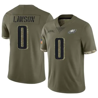 Deontae Lawson Philadelphia Eagles Men's Limited 2022 Salute To Service Nike Jersey - Olive