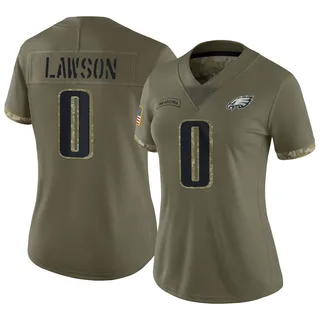Deontae Lawson Philadelphia Eagles Women's Limited 2022 Salute To Service Nike Jersey - Olive