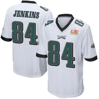 E.J. Jenkins Philadelphia Eagles Youth Game Super Bowl LIX Nike Jersey - White