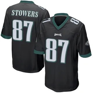 Eli Stowers Philadelphia Eagles Men's Game Alternate Nike Jersey - Black