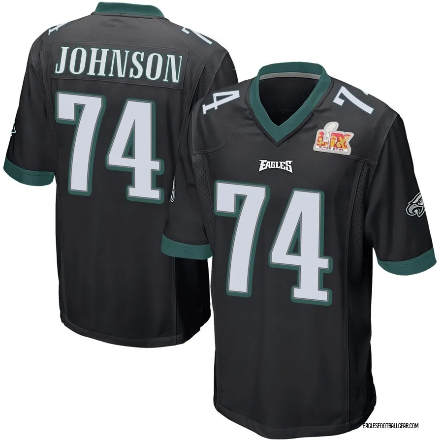 Fred Johnson Philadelphia Eagles Men's Game Alternate Super Bowl LIX Nike Jersey - Black