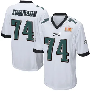 Fred Johnson Philadelphia Eagles Youth Game Super Bowl LIX Nike Jersey - White