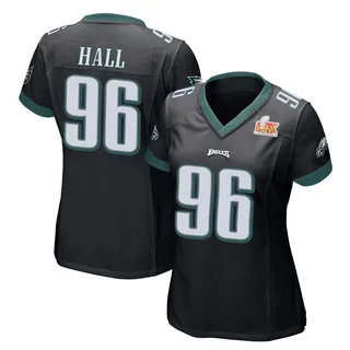 Gabe Hall Philadelphia Eagles Women's Game Alternate Super Bowl LIX Nike Jersey - Black