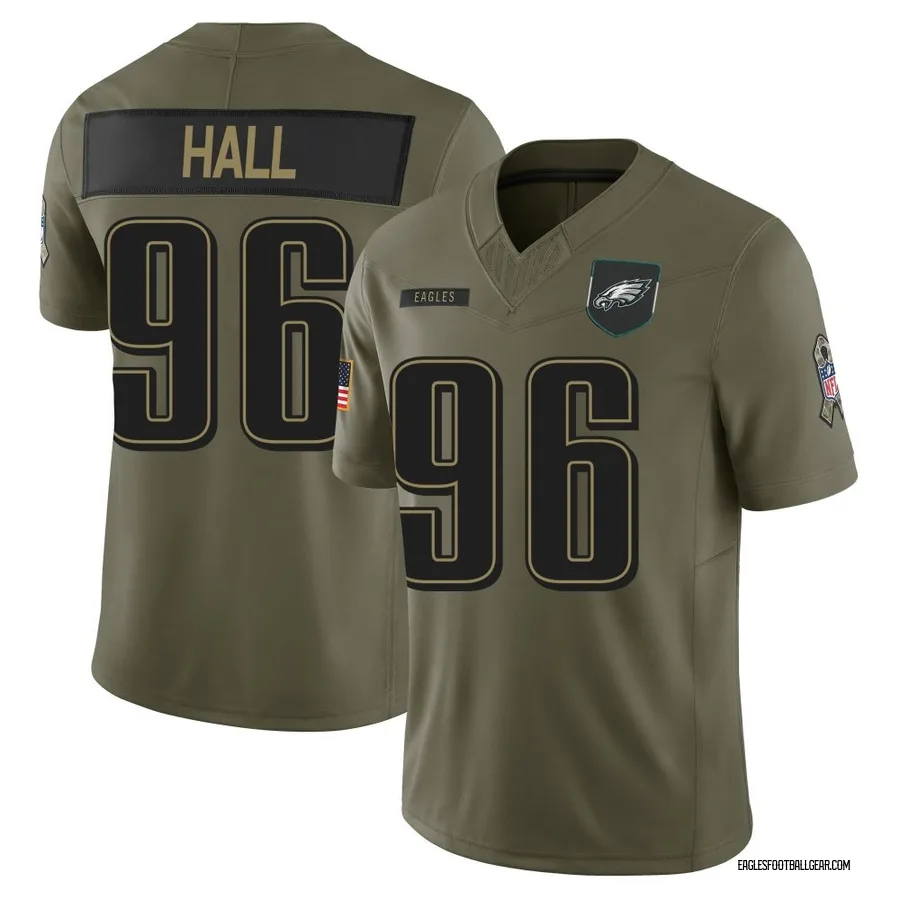 Gabe Hall Philadelphia Eagles Youth Limited 2025 Salute to Service Nike Jersey - Olive