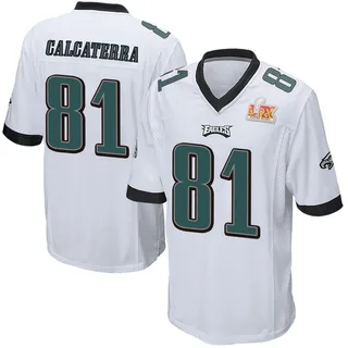 Grant Calcaterra Philadelphia Eagles Youth Game Super Bowl LIX Nike Jersey - White