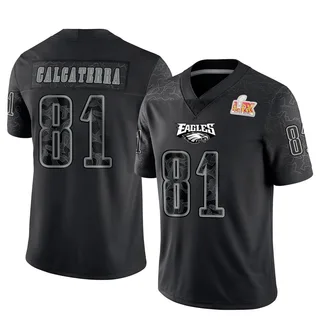Grant Calcaterra Philadelphia Eagles Youth Limited Reflective Super Bowl LIX Nike Jersey - Black