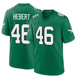 Griffin Hebert Philadelphia Eagles Men's Game Kelly Alternate Nike Jersey - Green