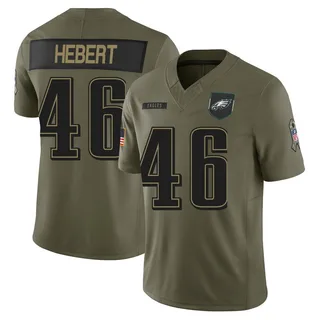 Griffin Hebert Philadelphia Eagles Men's Limited 2025 Salute to Service Nike Jersey - Olive