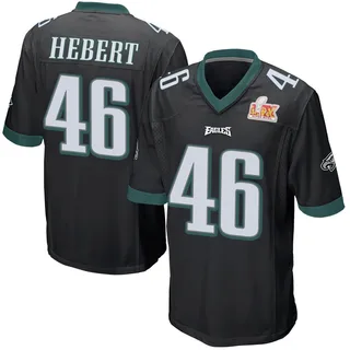 Griffin Hebert Philadelphia Eagles Youth Game Alternate Super Bowl LIX Nike Jersey - Black