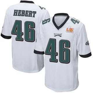 Griffin Hebert Philadelphia Eagles Youth Game Super Bowl LIX Nike Jersey - White