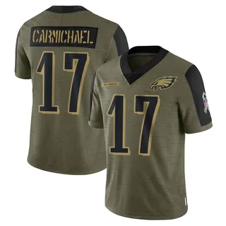 Harold Carmichael Philadelphia Eagles Men's Limited 2021 Salute To Service Jersey - Olive