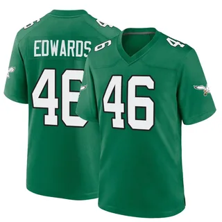 Herman Edwards Philadelphia Eagles Youth Game Kelly Alternate Jersey - Green