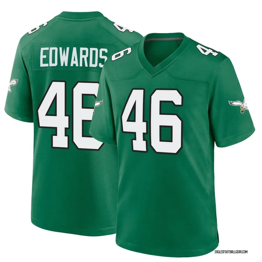 Herman Edwards Philadelphia Eagles Youth Game Kelly Alternate Nike Jersey - Green